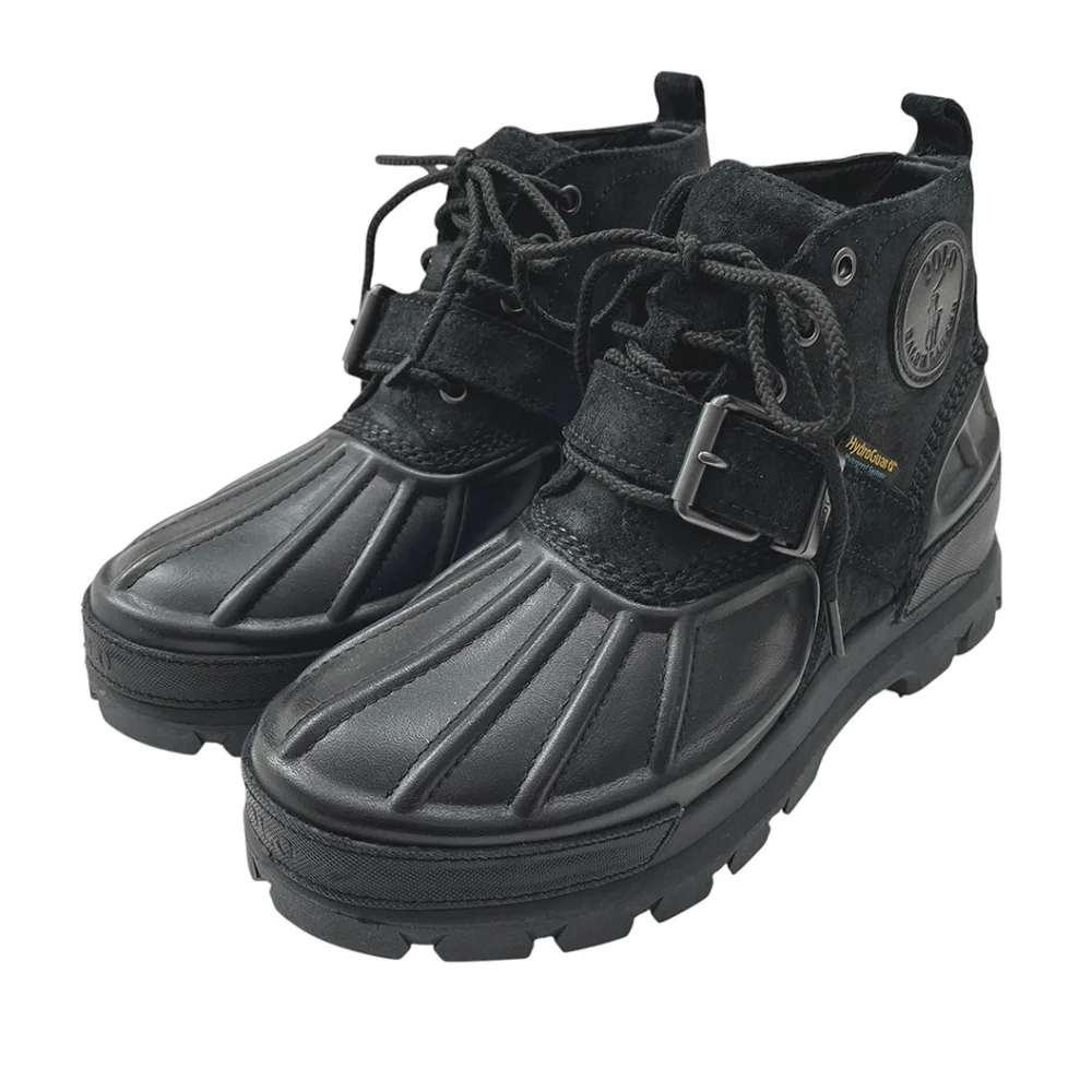 Polo Ralph Lauren Men’s Oslo Low Boot Leather & Suede Black 7D